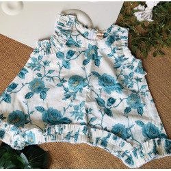 Tiny-Teal Short Kurti